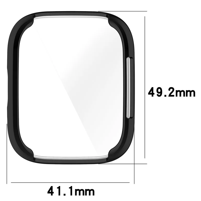 Para Xiaomi Redmi Watch 3 Lite / Watch 3 Active Capa de Relógio TPU Anti-queda Cobertura Completa Eletrodepositada - Transparente