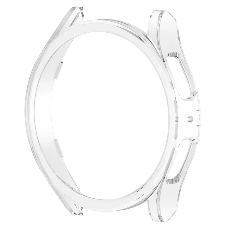 For Samsung Galaxy Watch6 Classic 43mm Protective Cover Frame Hard PC Rubberized Watch Case - Clear