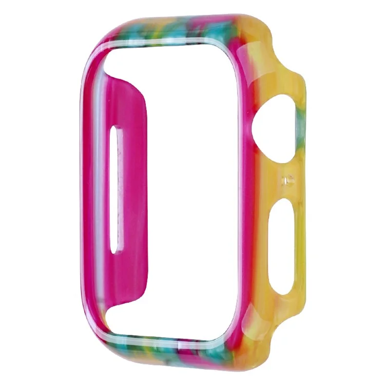 Per Apple Watch Series 4 / 5 / 6 / SE / SE (2022) 44mm Quick Release Pattern Watch Case Sports Watch Resin Case Cover - Rainbow