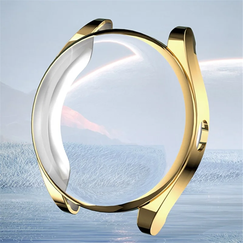 For Huawei Watch Buds Electroplating TPU Watch Frame Smartwatch Protective Case Edge Cover - Midnight Blue