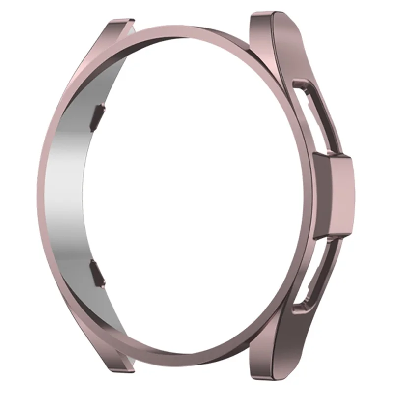 For Samsung Galaxy Watch6 44mm Anti-collision Matte Watch Case PC Hollow Protective Frame - Rose Gold