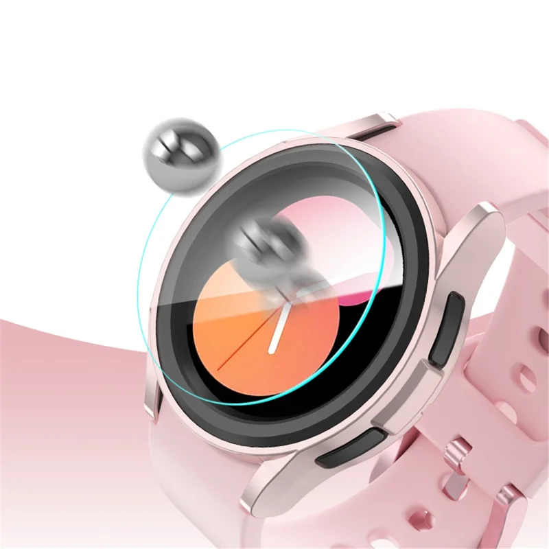 For Samsung Galaxy Watch6 44mm Anti-collision Matte Watch Case PC Hollow Protective Frame - Rose Gold