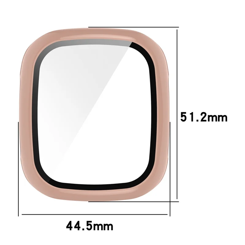 For Xplora X5 Play Hard PC Watch Case with Tempered Glass Film Overall Protective Cover - Ivory White