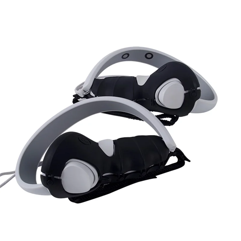 2Pcs Handle Grip Shell for Pico 4  /  Pico 4 Pro VR Controller Anti-slip Silicone Case with Lanyard - Black