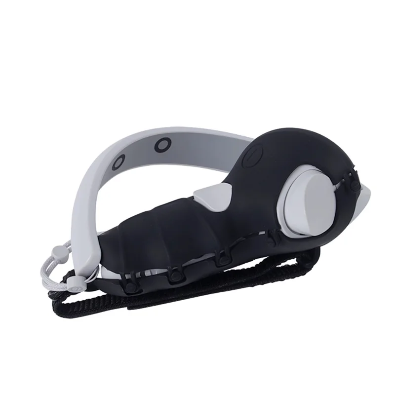 2Pcs Handle Grip Shell for Pico 4  /  Pico 4 Pro VR Controller Anti-slip Silicone Case with Lanyard - Grey