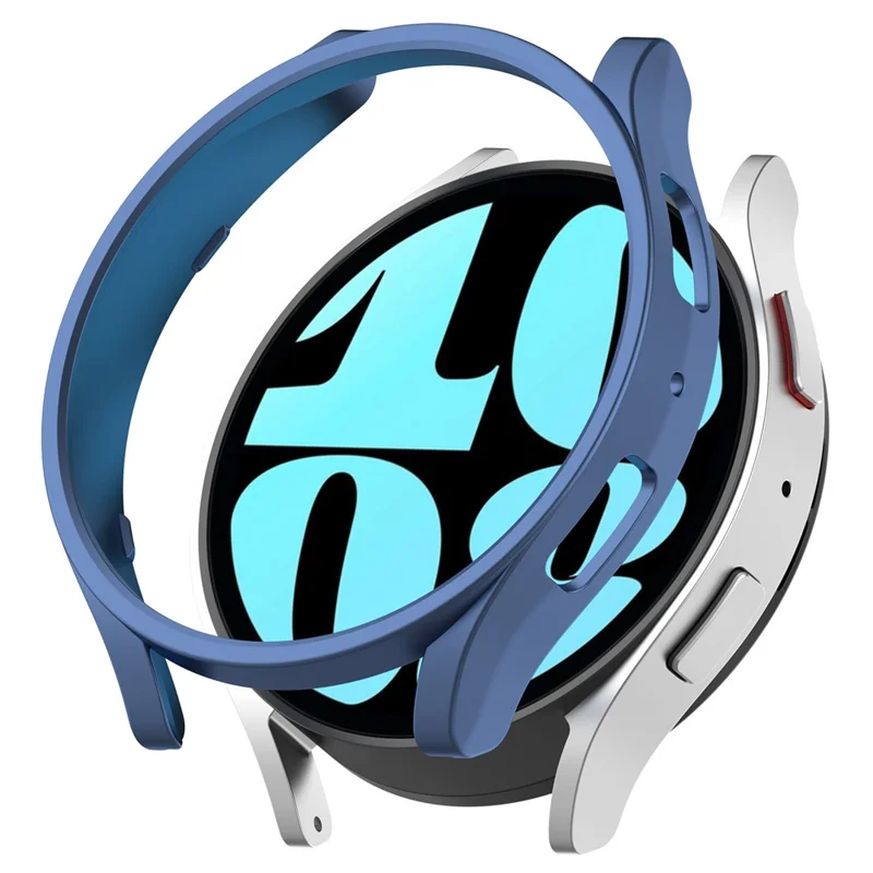 For Samsung Galaxy Watch6 44mm Protective Case Hollowed-out Hard PC Anti-Scratch Cover - Blue