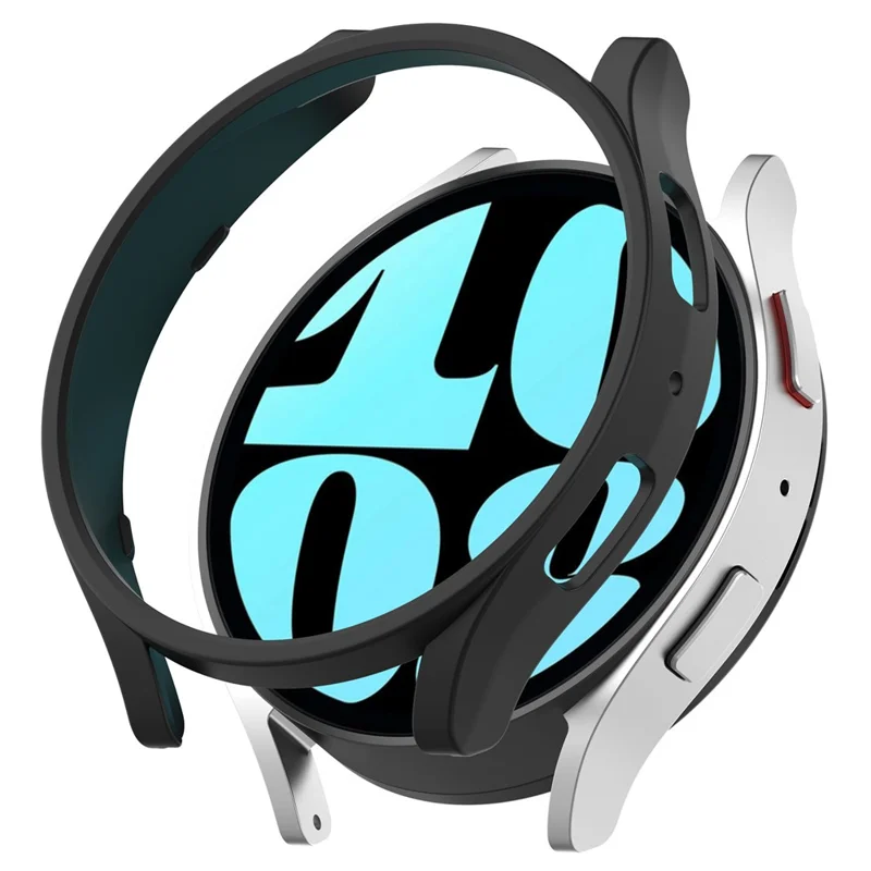 For Samsung Galaxy Watch6 44mm Protective Case Hollowed-out Hard PC Anti-Scratch Cover - Black