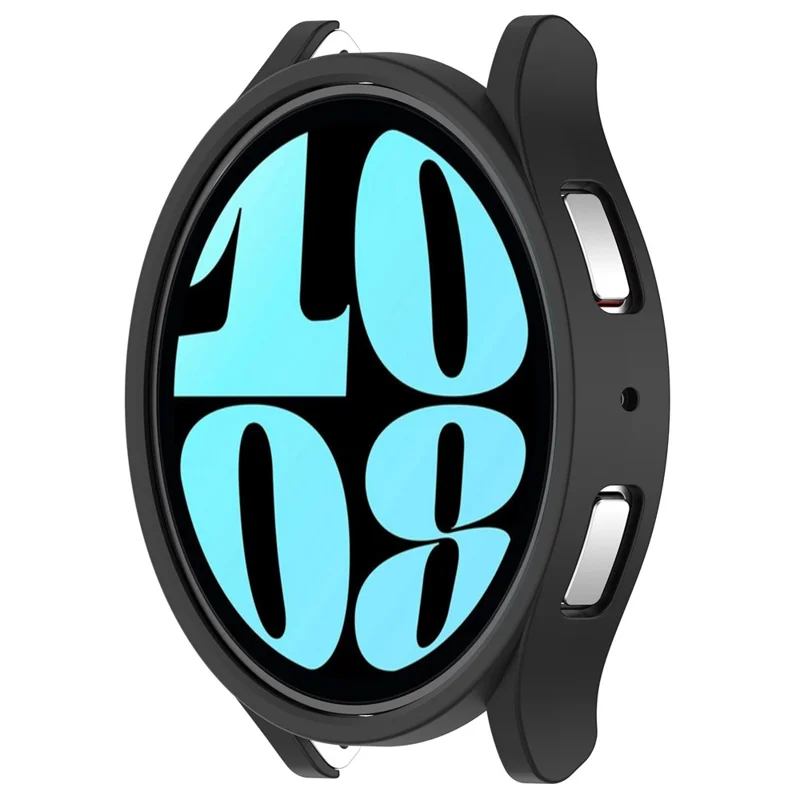 For Samsung Galaxy Watch6 44mm Protective Case Hollowed-out Hard PC Anti-Scratch Cover - Black