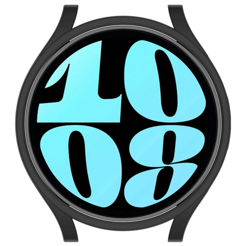 For Samsung Galaxy Watch6 44mm Protective Case Hollowed-out Hard PC Anti-Scratch Cover - Black