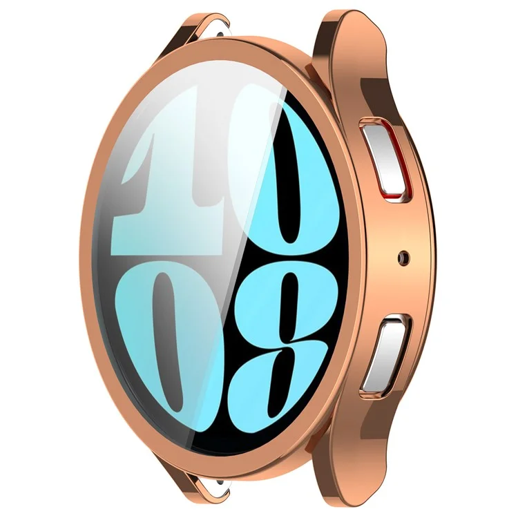 Para Samsung Galaxy Watch6 40mm Electroplating Watch Protector Full Coverage TPU Watch Case - Rose Gold