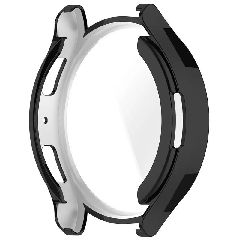 For Samsung Galaxy Watch6 40mm Electroplating Watch Protector Full Coverage TPU Watch Case - Black