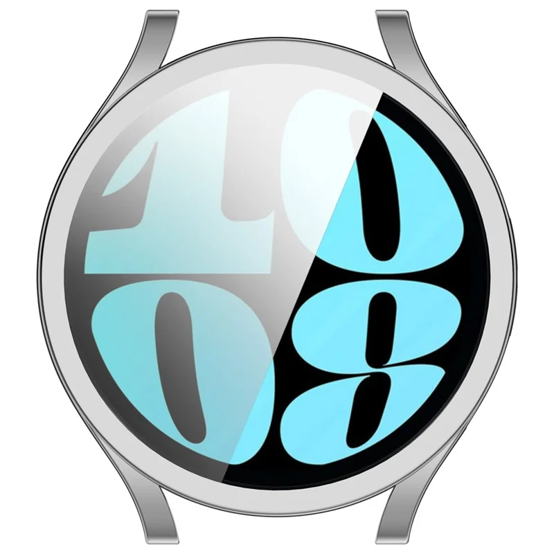 For Samsung Galaxy Watch6 40mm Electroplating Watch Protector Full Coverage TPU Watch Case - Silver