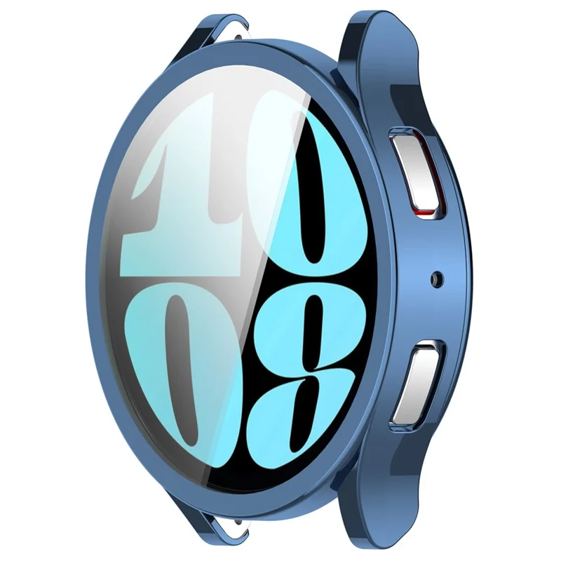 For Samsung Galaxy Watch6 40mm Electroplating Watch Protector Full Coverage TPU Watch Case - Blue