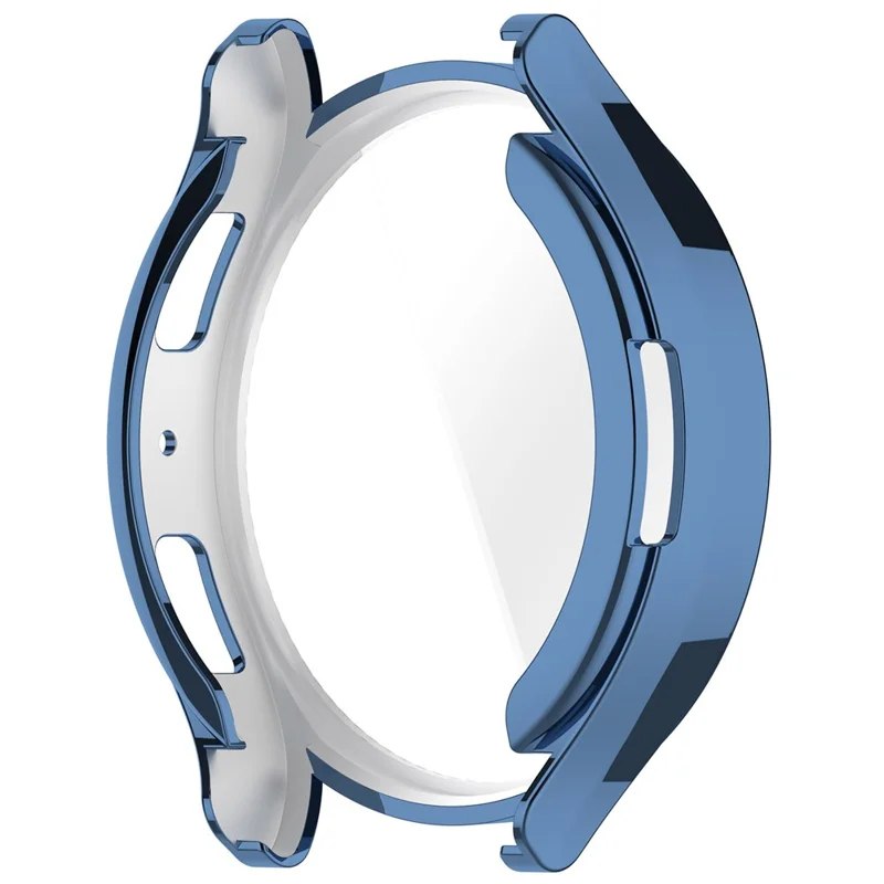 For Samsung Galaxy Watch6 40mm Electroplating Watch Protector Full Coverage TPU Watch Case - Blue
