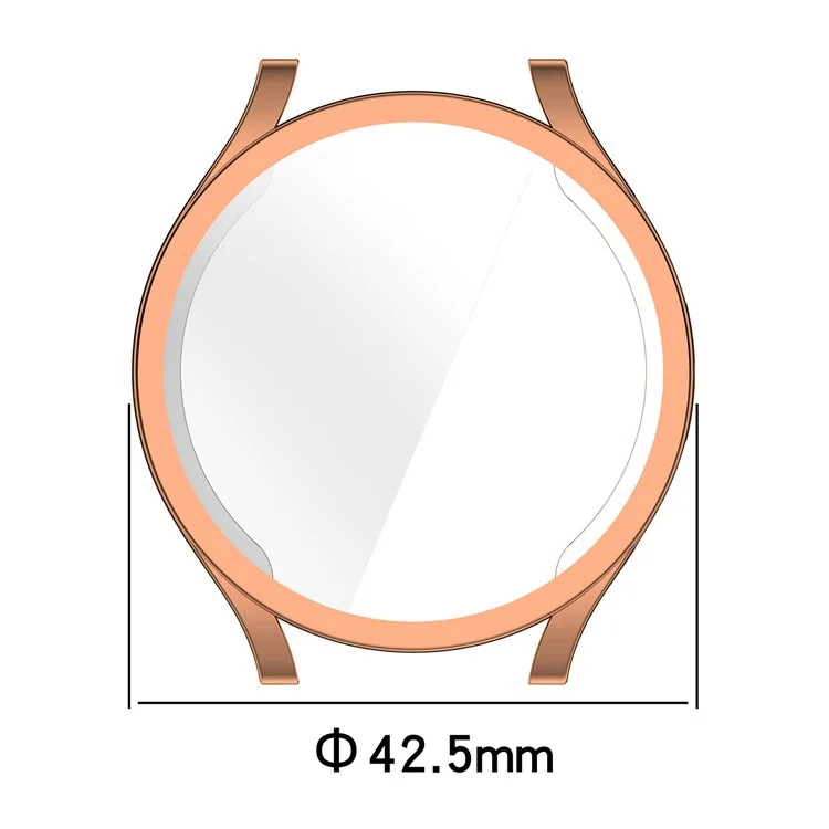Für Samsung Galaxy Watch6 40mm Elektrovergoldeter Uhrenprojektor Vollständige Abdeckung TPU Uhrengehäuse - Grün