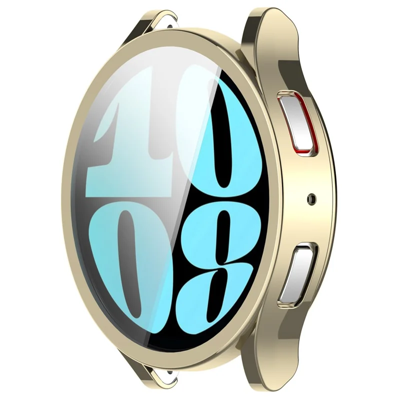For Samsung Galaxy Watch6 40mm Electroplating Watch Protector Full Coverage TPU Watch Case - Gold