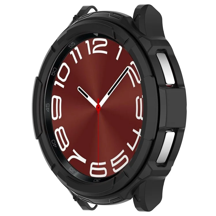 Pour Samsung Galaxy Watch6 Classic 43mm Soft TPU Coque de protection antichoc avec anneau de lunette - Noir