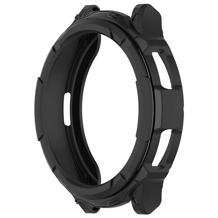 Pour Samsung Galaxy Watch6 Classic 43mm Soft TPU Coque de protection antichoc avec anneau de lunette - Noir