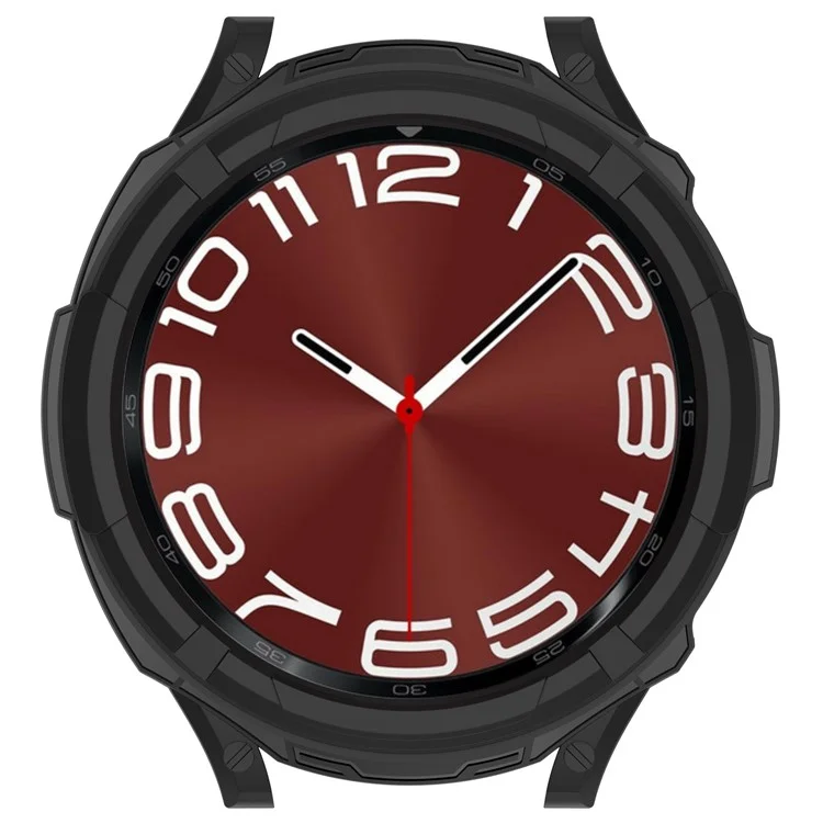 Pour Samsung Galaxy Watch6 Classic 43mm Soft TPU Coque de protection antichoc avec anneau de lunette - Noir