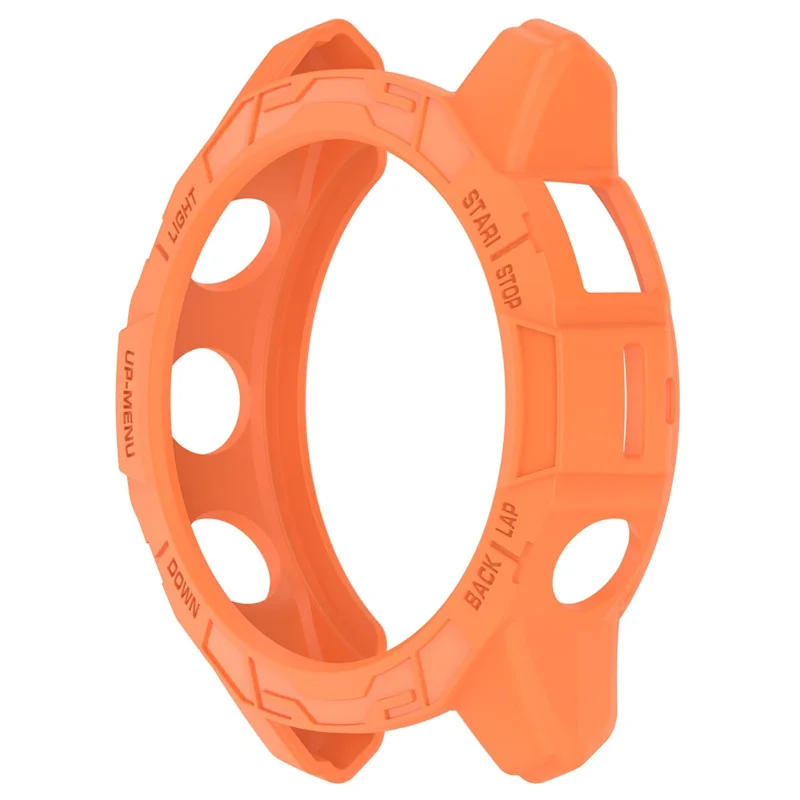 For Garmin epix Pro (Gen 2) 42mm / Fenix 7S Pro / 7S 42mm Half Wrapped Protective Case Soft TPU Hollow Watch Cover Frame - Orange