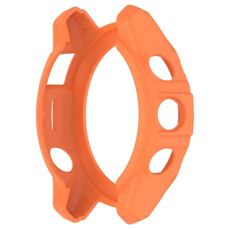For Garmin epix Pro (Gen 2) 42mm / Fenix 7S Pro / 7S 42mm Half Wrapped Protective Case Soft TPU Hollow Watch Cover Frame - Orange