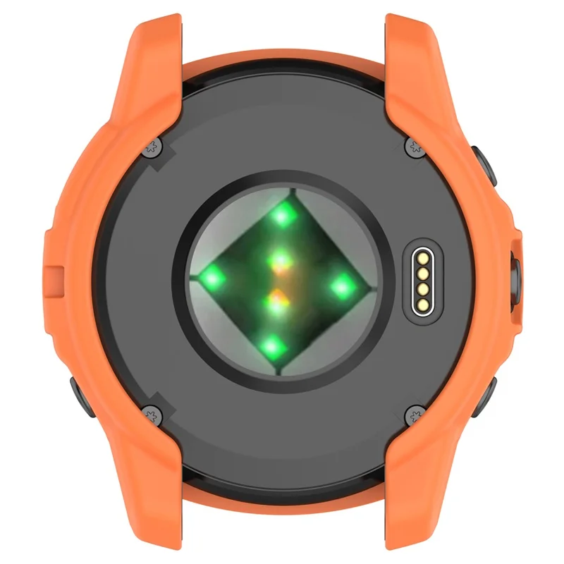 For Garmin epix Pro (Gen 2) 42mm / Fenix 7S Pro / 7S 42mm Half Wrapped Protective Case Soft TPU Hollow Watch Cover Frame - Orange