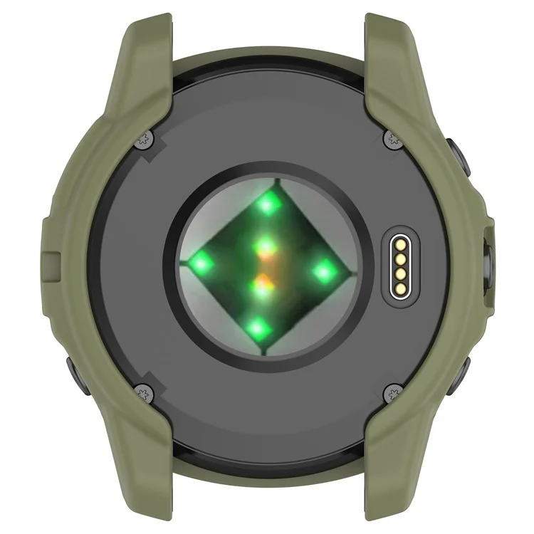 TPU Watch Case for Garmin epix Pro 51mm / (Gen 2) 51mm / Fenix 7X Pro / 7X , Half Wrapped Hollow Cover - Jungle Green