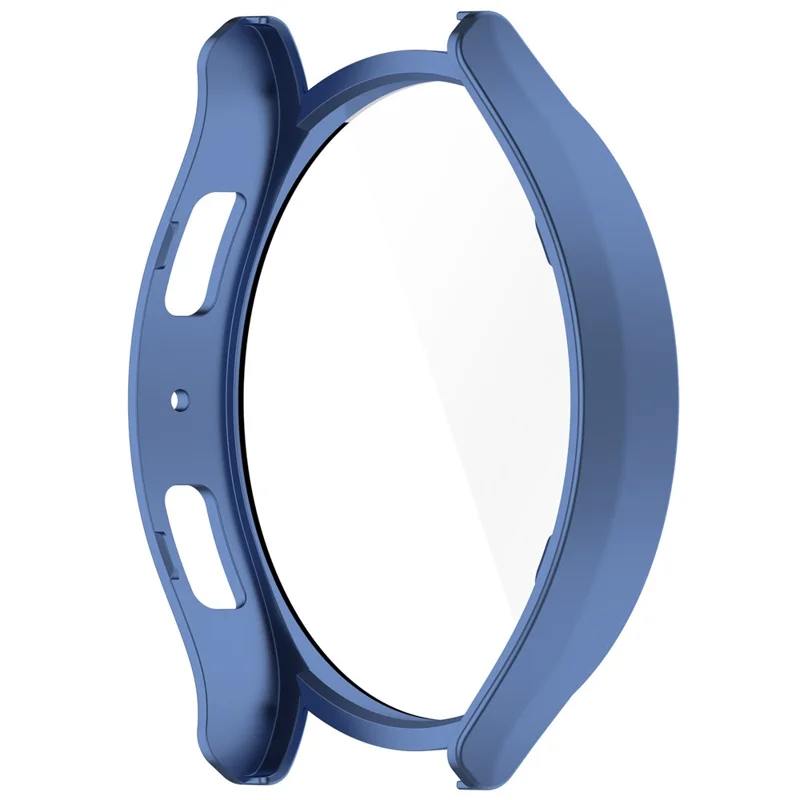 For Samsung Galaxy Watch6 40mm Hard PC Watch Case Protective Frame Integrated with Tempered Glass Film - Blue