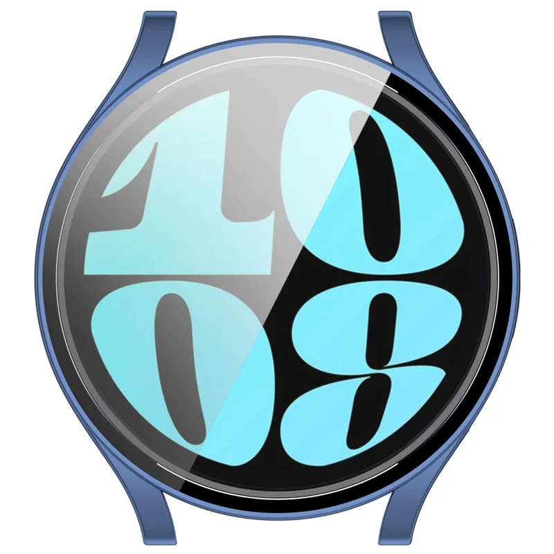 For Samsung Galaxy Watch6 40mm Hard PC Watch Case Protective Frame Integrated with Tempered Glass Film - Blue