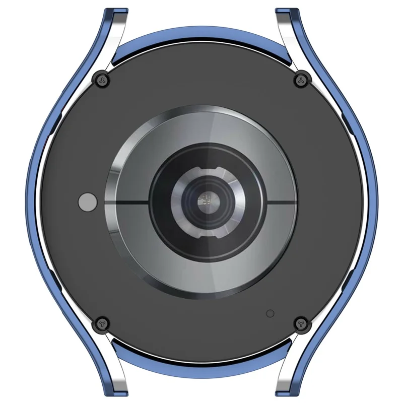For Samsung Galaxy Watch6 40mm Hard PC Watch Case Protective Frame Integrated with Tempered Glass Film - Blue