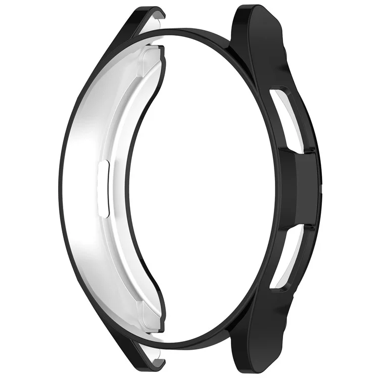 Para Samsung Galaxy Watch6 Classic 43mm TPU Watch Case Electroplated Hollow Protective Frame - Preto
