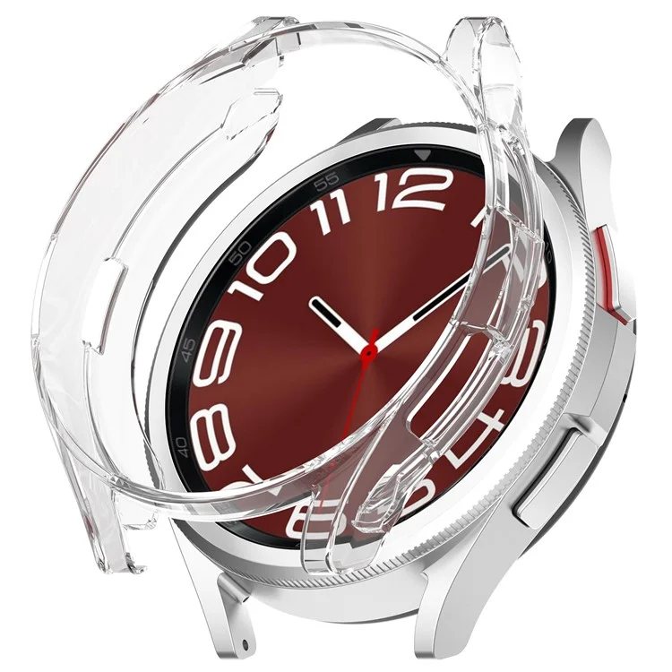 Boîtier de montre TPU pour Samsung Galaxy Watch6 Classic 47 mm, Housse de protection anti-rayures avec découpes - Transparent