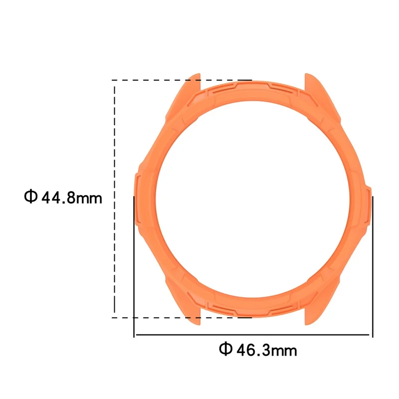 Для Garmin Fenix 7S Pro / Fenix 7S / Epix Pro 42mm Anti-scratch TPU Hollow Watch Case Protective Frame - Orange