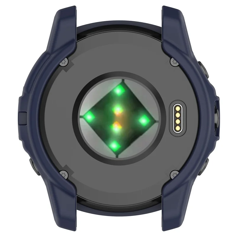 For Garmin Fenix 7S Pro / Fenix 7S / Epix Pro 42mm Anti-scratch TPU Hollow Watch Case Protective Frame - Midnight Blue
