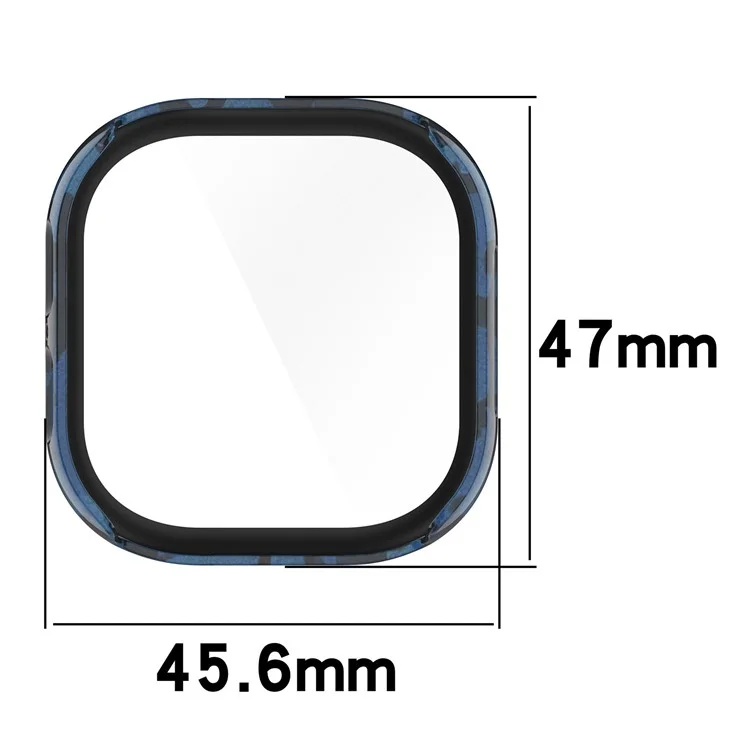 Per Verizon GizmoWatch 2 Watch Case PC Anti-scratch Frame con Built-in Tempered Glass Film - Camouflage Blue