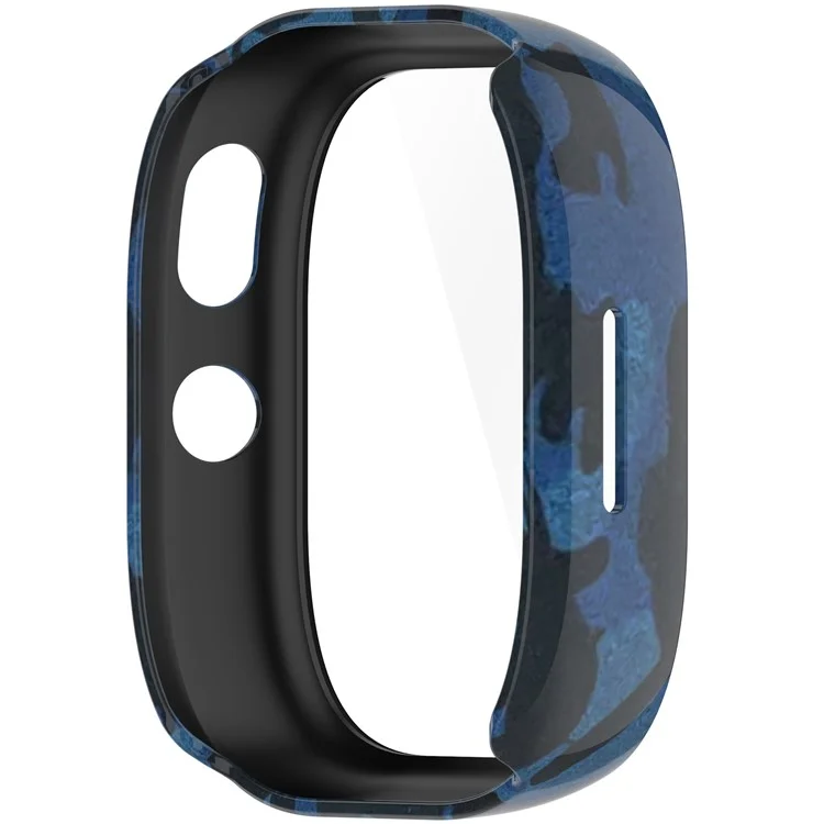 Per Verizon GizmoWatch Disney Edition Stylish PC Anti-collision Watch Case con vetro temperato integrato - Camouflage Blue