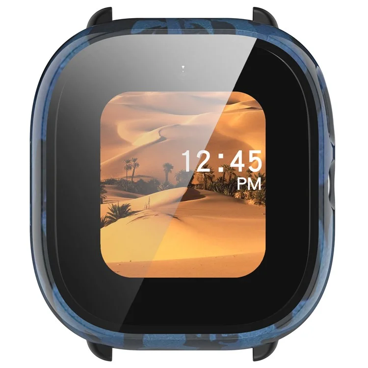 Per Verizon GizmoWatch Disney Edition Stylish PC Anti-collision Watch Case con vetro temperato integrato - Camouflage Blue