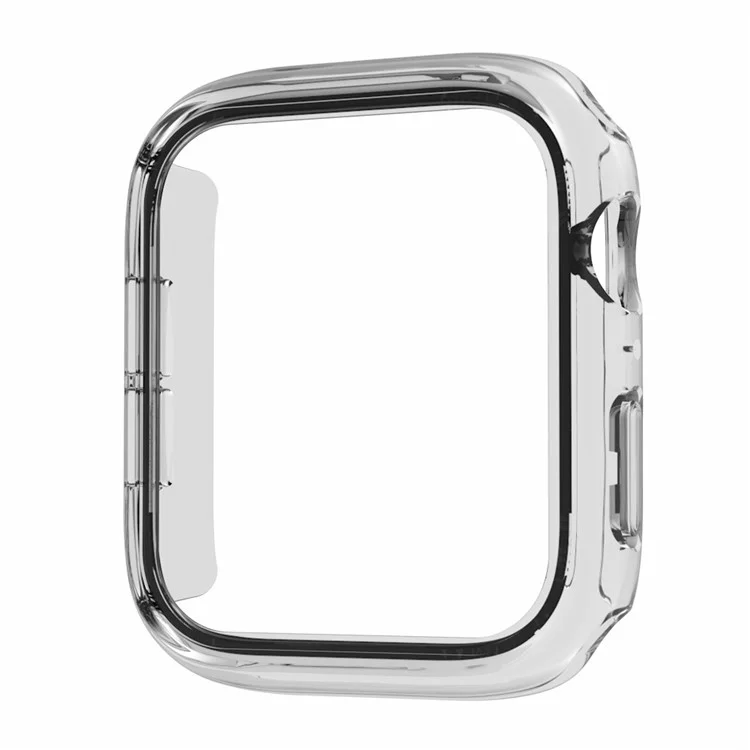 Watch Case for Apple Watch Series 4 / 5 / 6 / SE / SE (2022) 44mm , IP68 Waterproof Hard PC Cover with Tempered Glass Film - Transparent