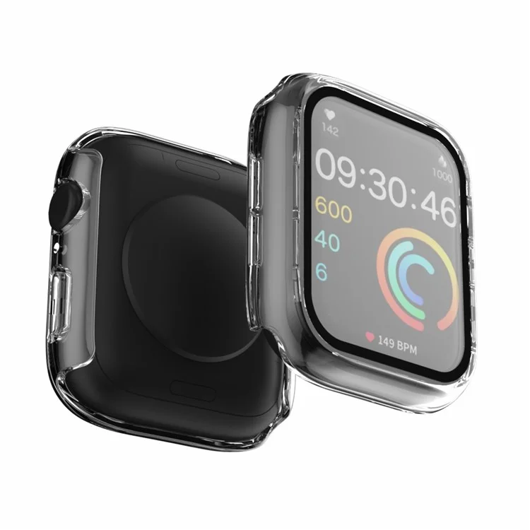 Watch Case for Apple Watch Series 4 / 5 / 6 / SE / SE (2022) 44mm , IP68 Waterproof Hard PC Cover with Tempered Glass Film - Transparent