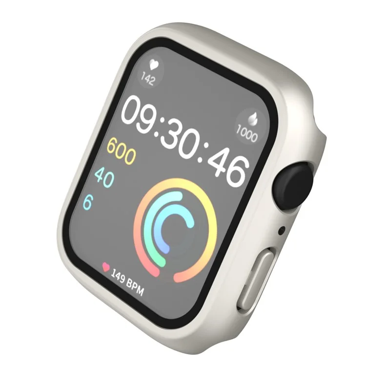 IP68 Waterproof Watch Case for Apple Watch Series 9 / 8 / 7 41mm , Tempered Glass Screen Protector PC Watch Cover - Starlight