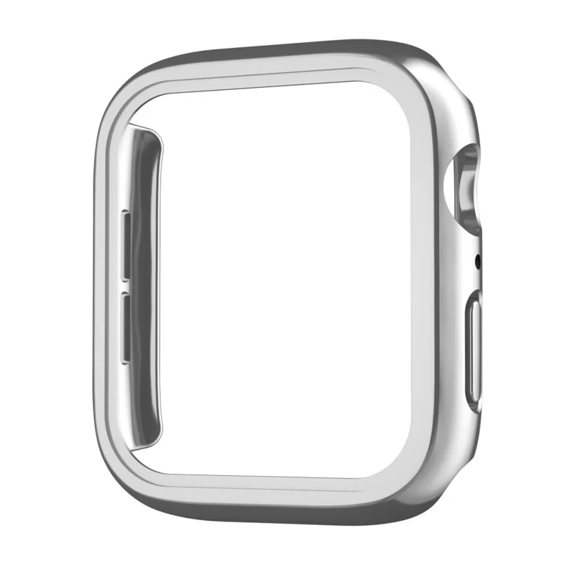 IP68 Waterproof Watch Case for Apple Watch Series 9 / 8 / 7 41mm , Tempered Glass Screen Protector PC Watch Cover - Silver