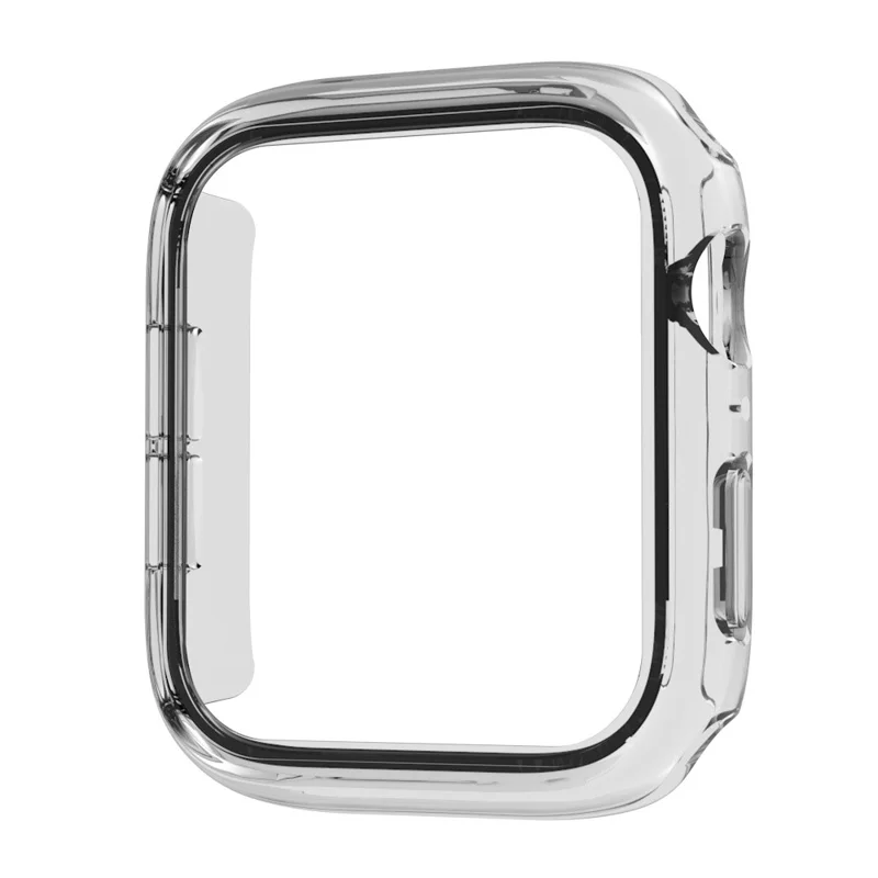 IP68 Waterproof Watch Case for Apple Watch Series 9 / 8 / 7 41mm , Tempered Glass Screen Protector PC Watch Cover - Transparent