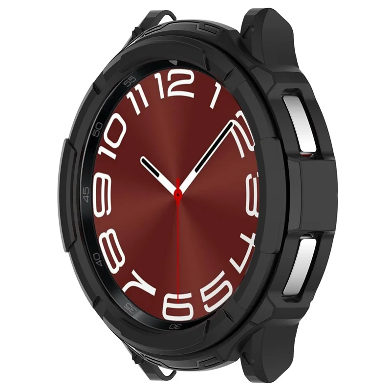 Для Samsung Galaxy Watch6 Classic 47mm TPU Watch Frame Case + Dial Panel Half-Covering Protector - Чёрный