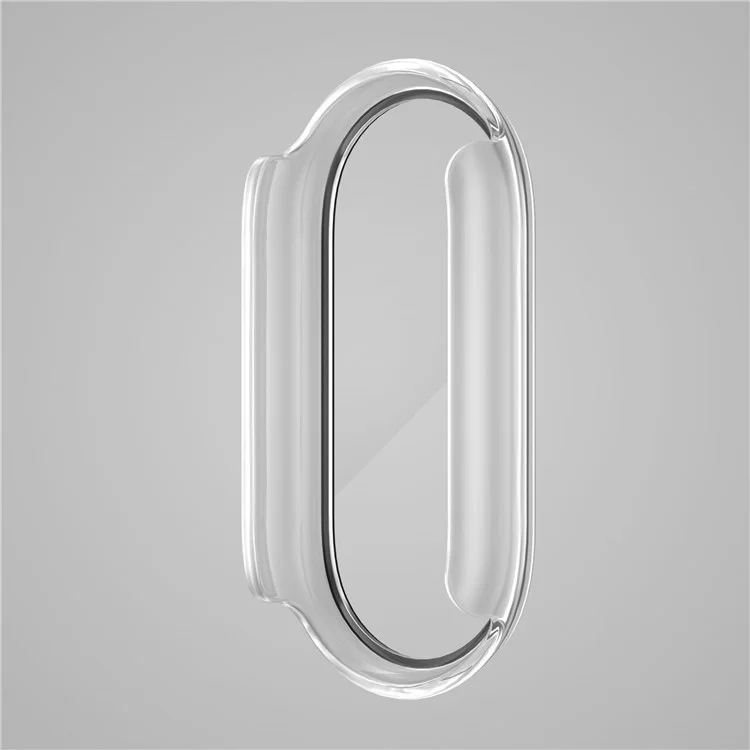 Para Xiaomi Smart Band 8 Watch Cover Hard PC Overall Protective Case con Protector de Pantalla de Vidrio Templado - Transparente