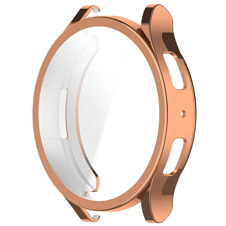 Pour Samsung Galaxy Watch6 40mm Flexible TPU Cover Full Coverage Anti-Fall Electroplating Watch Case - Rose Gold