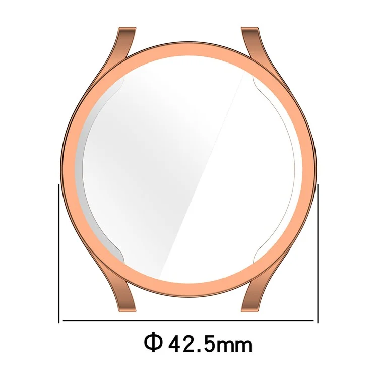 Pour Samsung Galaxy Watch6 40mm Flexible TPU Cover Full Coverage Anti-Fall Electroplating Watch Case - Rose Gold