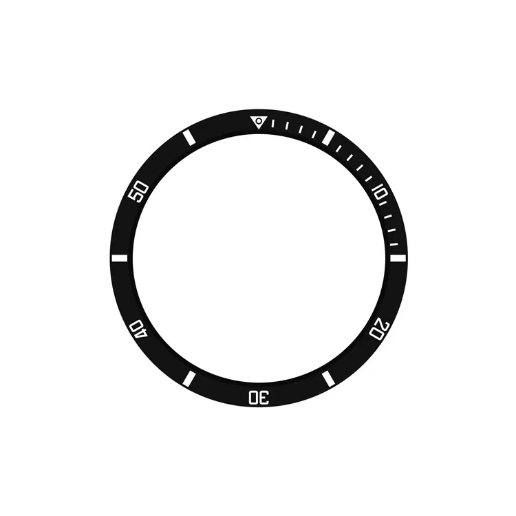 Bezel Loop for Samsung Galaxy Watch 5 Pro 45mm , Aluminum Alloy Adhesive Frame Watch Bezel Cover (Type A) - Black / White Characters