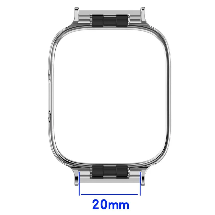 For Xiaomi Redmi Watch 3 Active Lustrous Meta Frame Case Smartwatch Protection Cover Fits 20MM Watch Strap - Rose Gold
