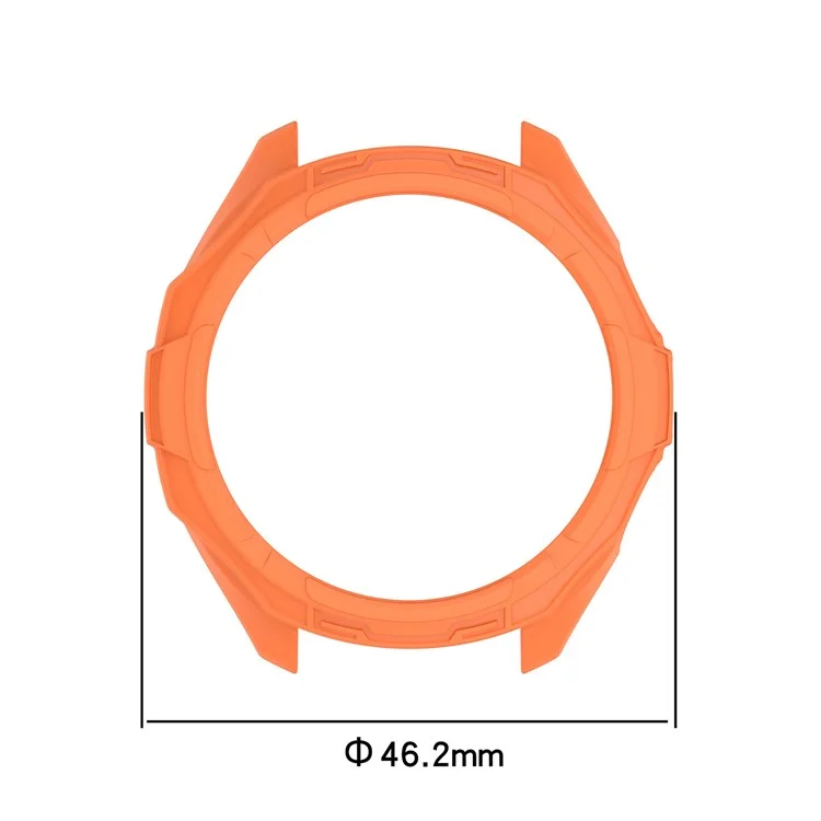 For Garmin Approach S70 42mm Rugged TPU Watch Case Shockproof Hollow Frame Cover - Orange