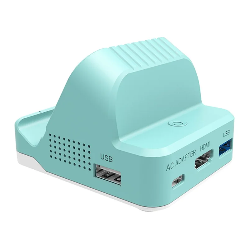 SW300 Docking Station for Nintendo Switch , Portable HD TV Dock Hub Adapter with Fan - Green